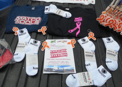 Socks, t-shirts, and keychains